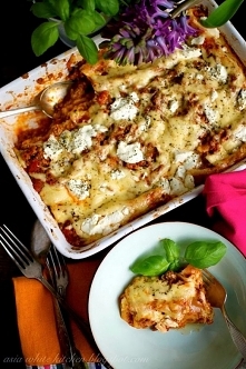 Cannelloni z sosem mięsno pieczarkowym