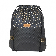 Plecak worek Pikowana ekoskóra Złote plamki