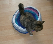 Co zrobić z nienoszonych t-shirtów i porozciąganych bluzek? Warto zaryzykować i przerobić ubrania na włóczkę z recyklingu, by z niej z kolei stworzyć coś dla swojego pupila - np...