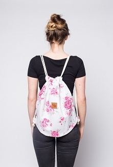 Kwiecisty plecak - Lootbag mini / pink roses