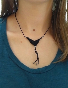 Śliczny naszyjnik macrame. HIT tej jesieni!