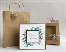 Rustykalne zaproszenia na ślub złote gody 3 w 1