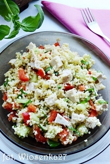 Lekka sałatka z kaszą jaglaną