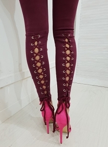 Spodnie AGNET sznurowanie bordo.
Ottanta - sklep online