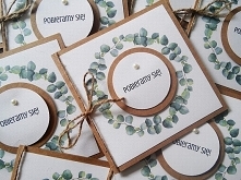 Zaproszenie ślubne rustykalne z eukaliptusem