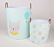 Komplet dwóch pojemników z kotkiem