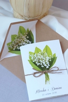 zaproszenia ślubne z konwaliami zaproszenianavi.pl
