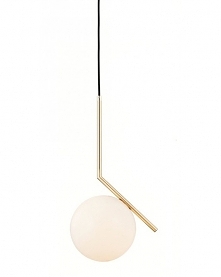 Lampa Wisząca HALM 20 - Mosiądz, Szkło