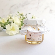 Miód z personalizowaną etykietą Podziękowanie komunijne
Podziękuj Gościom w słodki sposób pysznym, naturalnym miodem!