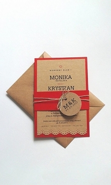 Rustykalne zaproszenie ślubne