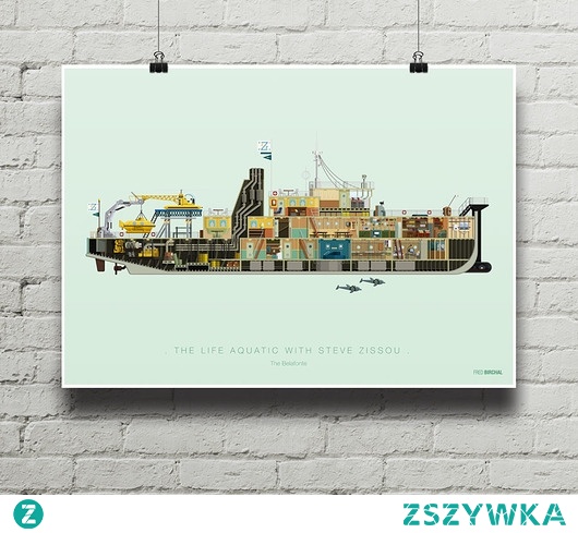 Life Aquatic - The Belafonte - plakat 50x70 cm