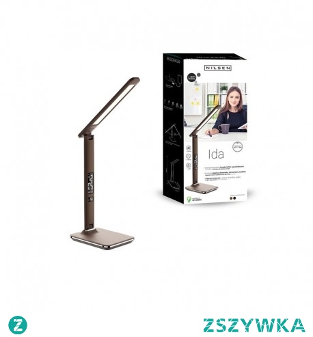 Funkcjonalność i elegancja

Funkcje
Wbudowany zegarek, datownik, termometr ułatwi Ci kontrolę nad Twoim czasem
Funkcja budzika oraz uniwersalna konstrukcja pozwoli Ci na wykorzystanie lampki jako lampki nocnej
Wybierzesz odpowiednie natężenie światła dzięki 5-stopniowej regulacji jasności
Dobierzesz odpowiednią dla Ciebie barwę światła – ciepłą, neutralną lub zimną
Wykonanie z tworzywa imitującego skórę gwarantuje elegancki design