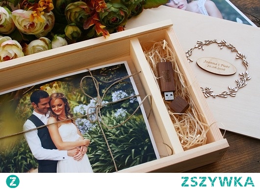 Pudełko na zdjęcia + pendrive - PERSONALIZACJA