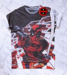 MARVEL T-SHIRT DEADPOOL - koszulka z marvela z nadrukiem deadpool - modna młodzieżowa koszulka fullprint damska i męska z kolekcji KOSZULKI MARVEL sklep internetowy
