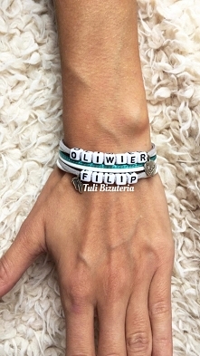 Bransoletka z imieniem, imionami, inicjałami, dowolnymi napisami, idealna na prezent by Tuli Biżuteria, więcej zdj na FB Tuli Biżuteria