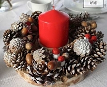 Świąteczny wianek  ze świec...