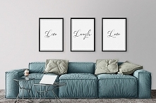 Live Laugh Love - trzy plakaty