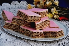 wafel czekoladowo - owocowy (z galaretką)