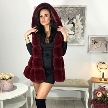 Kamizelka futro kaptur