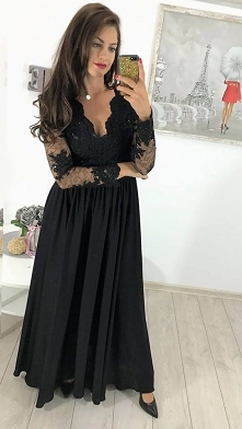 Sukienka maxi długi rękaw