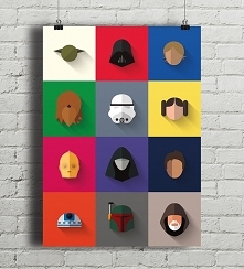 Star Wars - Icon Set - plakat giclee print A4