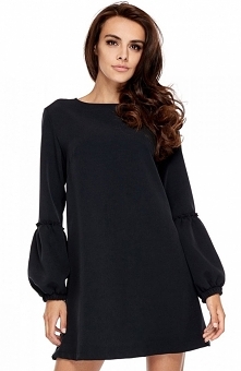 Ooh lala Romanica sukienka czarna Elegancka sukienka będzie świetną propozycją na wiele okazji, idealna do pracy jak i na co dzień, prosty fason i jednolity materiał pozwala łat...