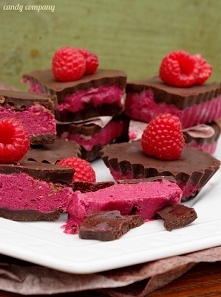 Czekoladki malinowe na zimno