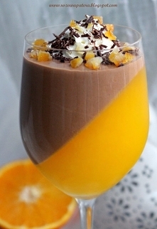 Deser czekoladowo - pomarańczowy