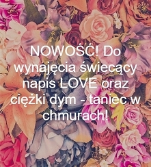 NOWOŚĆ! Święcący napis LOVE oraz ciężki dym - taniec w chmurach! Efektywne dekoracje ślubne stanowią idealny dodatek do uzupełnienia sali weselnej. Literki o wysokości 1,2 m wyk...
