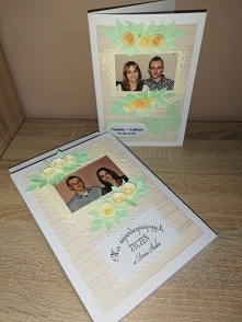 W dniu ślubu kartka i pudełko