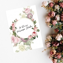 Kartka Ślubna "Roses"