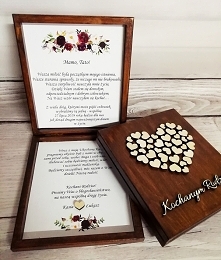 Pudełko dla rodziców z prośbą o błogosławieństwo. Możliwość zamówienia w dowolnej kolorystyce.