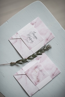 Zaproszenie ślubne z serii MARBLE PINK