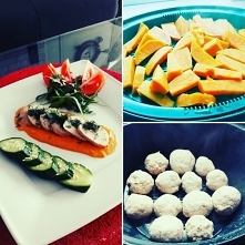 Klopsiki z sosem z batatów i mleczkiem kokosowym