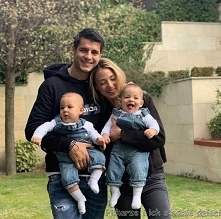 Alvaro Morata z żoną i dziećmi *.*