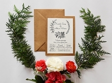 Rustykalne zaproszenia -zestaw dla p. Magdy