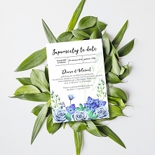 Zaproszenie na ślub "Blue Rose"