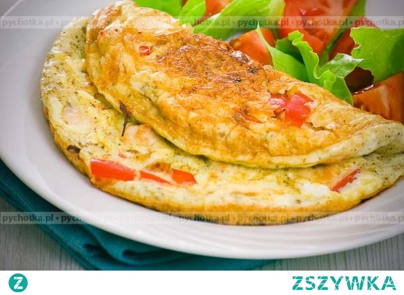 Omlet z czerwoną papryką