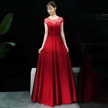 Piękne Burgund Sukienki Wieczorowe 2019 Princessa Wycięciem Cekiny Kótkie Rękawy Bez Pleców Długie Sukienki Wizytowe