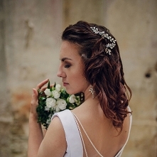 Silver sparkle - kryształowe wsuwki ślubne.