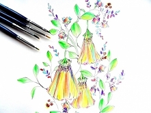 Kwiaty - wzór ozodobny -  w...