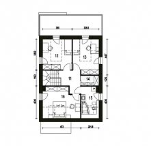 Makolągwa jest nowoczesnym, optymalnym domem. Posiada częściowo wbudowany jednostanowiskowy garaż. Projekt powstał ze szczególnym uwzględnieniem walorów ekonomicznych zarówno na...