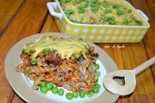 Zapiekanka makaronowa z groszkiem