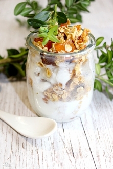 Miodowe płatki owsiane z ba...