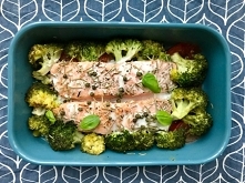 Łosoś pieczony na pomidorac...