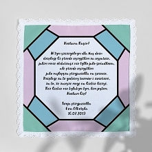 PASTELOWA - CHUSTECZKA - PODZIĘKOWANIE ŚLUBNE