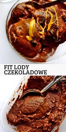 Fit lody bananowo czekoladowe
