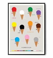 Plakat POZNAJĘ KOLORY | LODY
FOX ART STUDIO