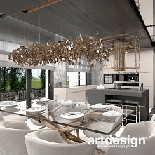 Elegancja, lekkość, wysublimowany styl - aranżacja jadalni i kuchni | CATCH THE WIND | Wnętrza domu