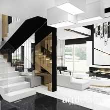 Białe schody w nowoczesnym domu doskonale wpisują się w elegancki wystrój całego wnętrza | TURN-UP FOR THE BOOKS | Wnętrza domu